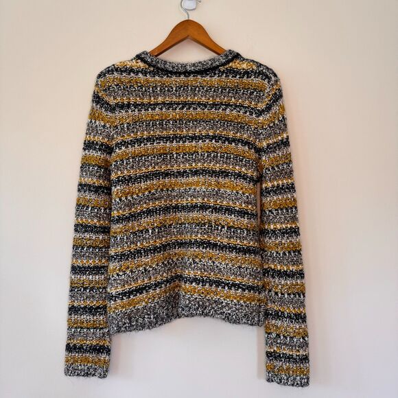 Banana Republic Chartreuse Tweed Sweater Jacket Size Medium - Picture 6 of 8